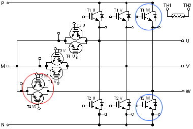 IGBT Module Series for AT-NPC 3-level 12-in-1
Integrating 3-phase AT-NPC circuitry into a single package to reduce equipment size
